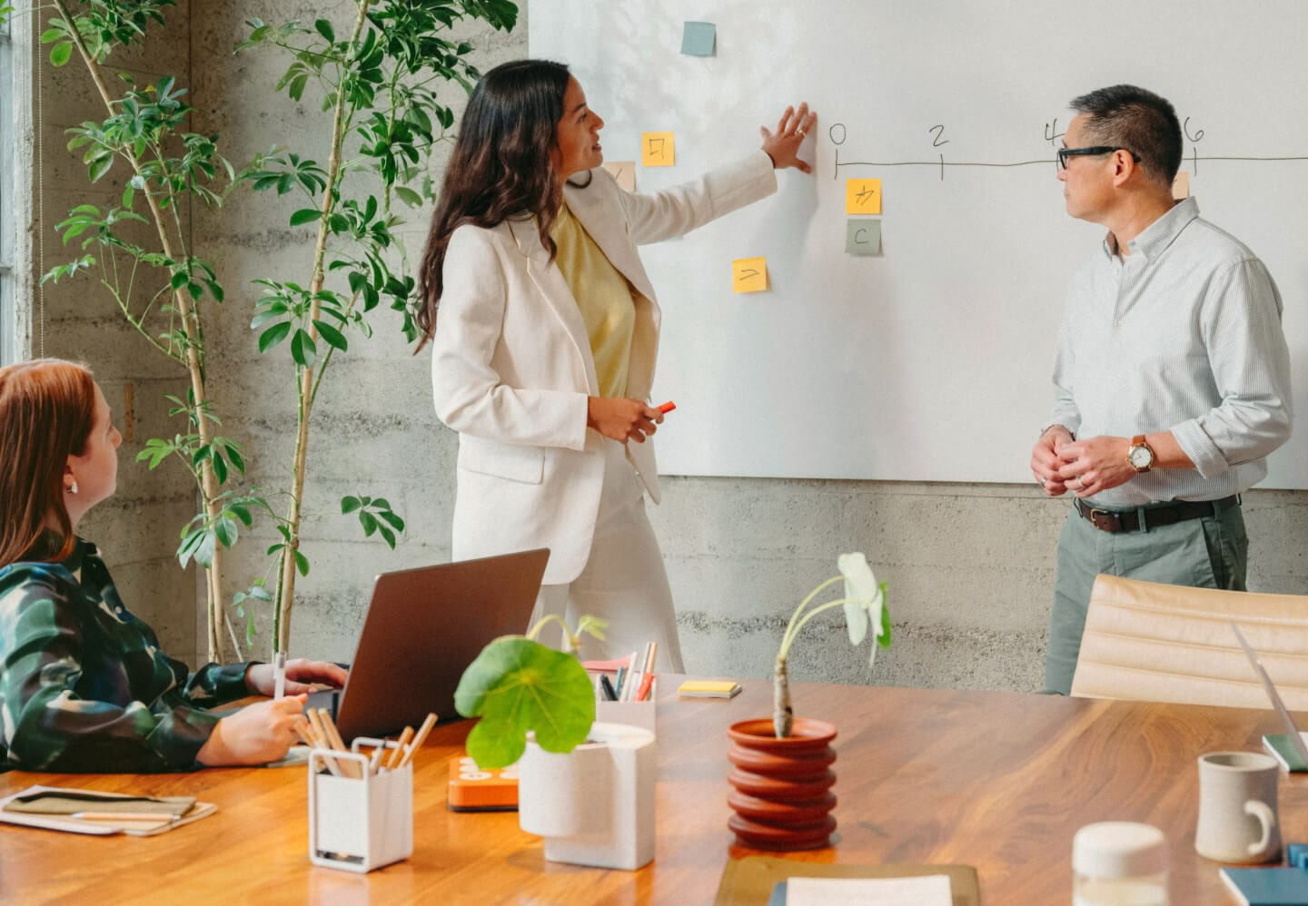 Image of coworkers planning in office