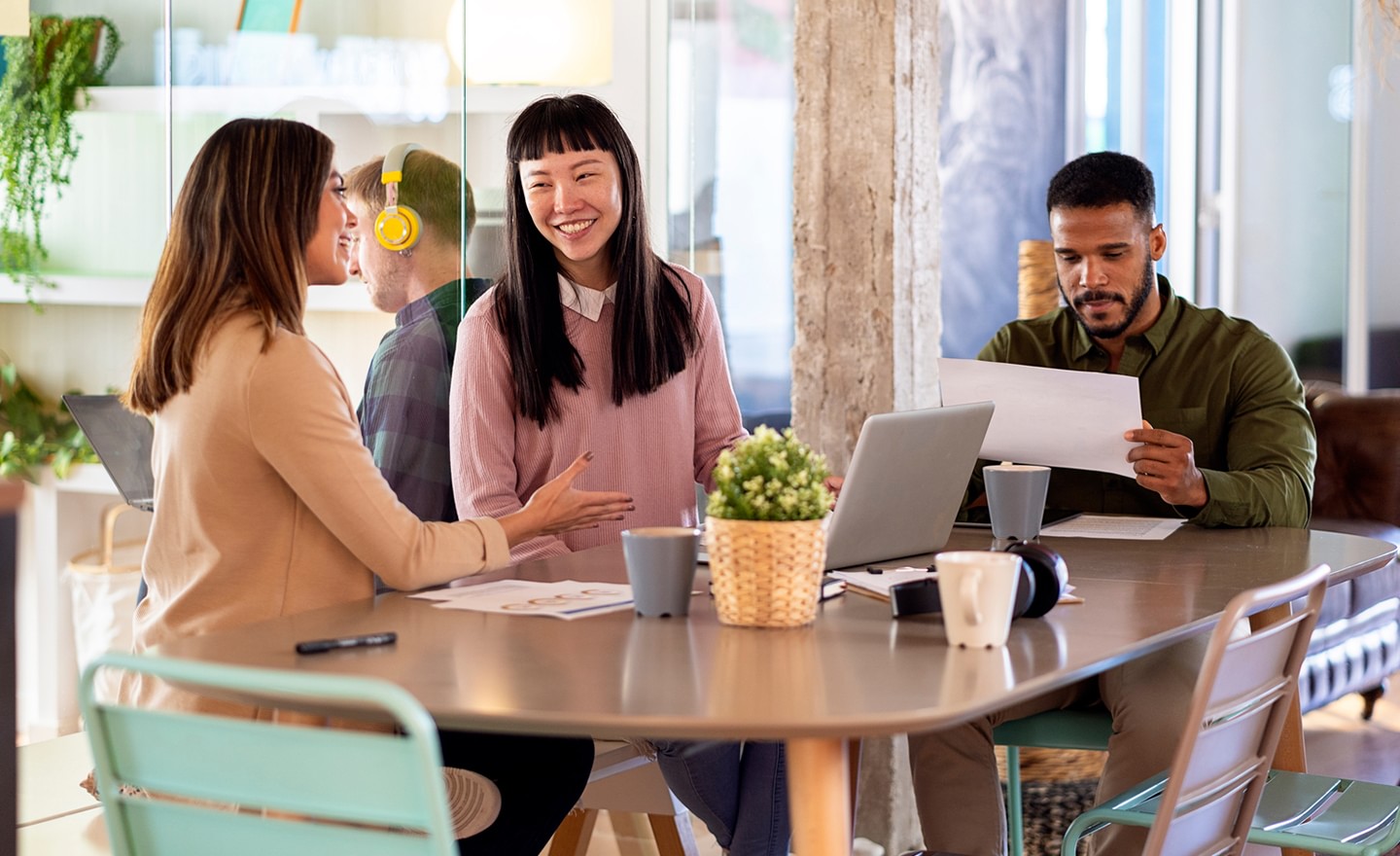 Team working in office