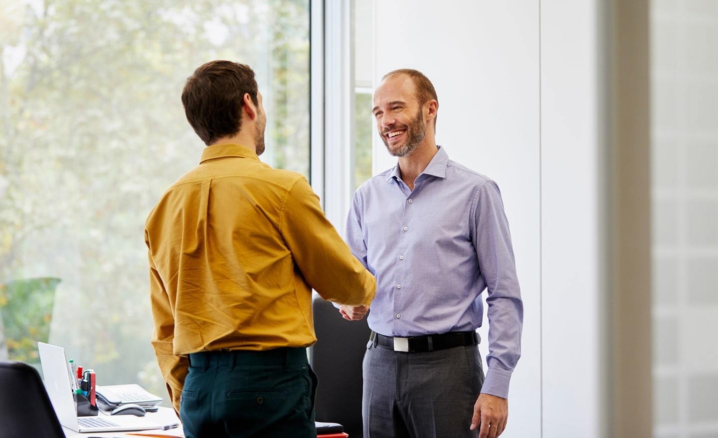 Two men shaking hands