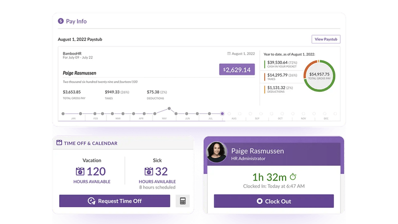 Payroll, time, & benefits