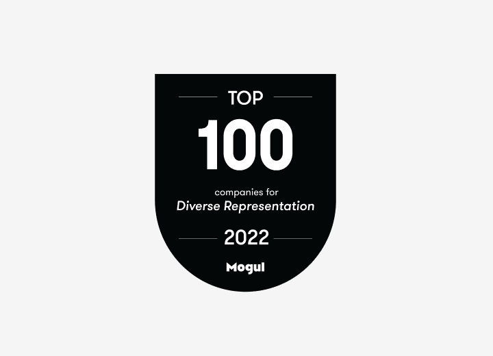 Mogul Top 100 Diverse Representation 2022 badge