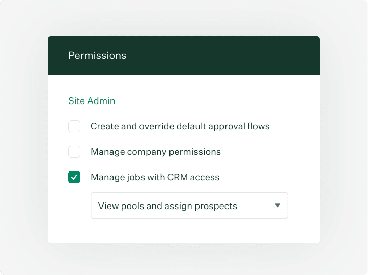 Permission pools access UI